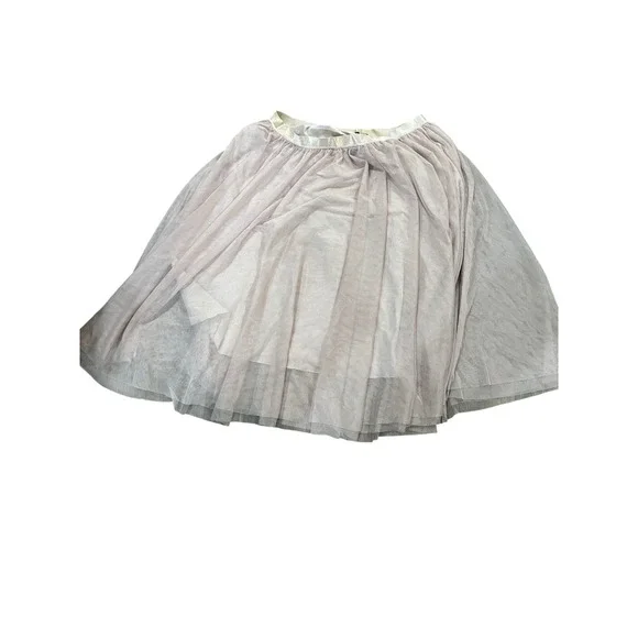 HM Women XL Light Pink Tulle Midi Skirt Elastic Waist A-Line Mesh Layered Pastel - Picture 2 of 4